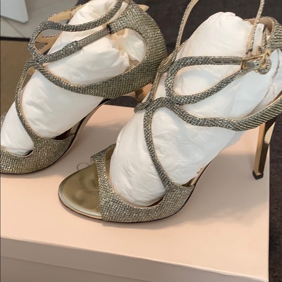 Jimmy Choo Lame Glitter Shoe - Picture 8 of 9